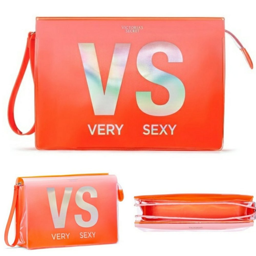 VICTORIA'S SECRET Orange Very Sexy Makeup Bag